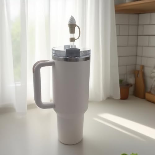 Ice Cream Silicone Straw Cover for Stanley Cup 10mm Straw Topper