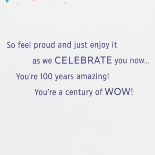 Hallmark 100th Birthday Card - 100 Years Amazing Milestone Greeting Card