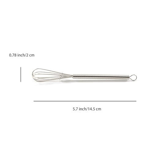 6-Inch Stainless Steel Mini Whisk - Hand Egg Mixer for Baking