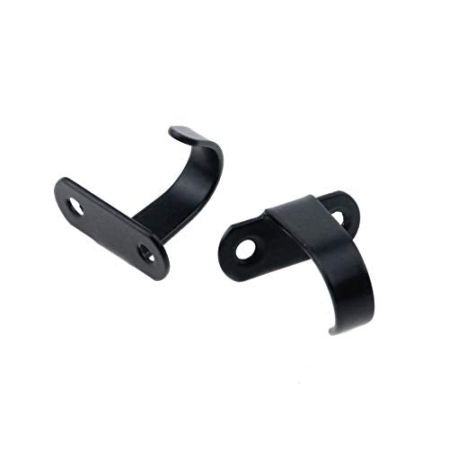 Antrader Black Ceiling Hooks - 12-Pack Stainless Steel Under-Shelf Hangers