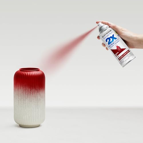 Rust-Oleum Painter's Touch 2X Ultra Cover Spray Paint, Gloss Colonial Red, 6 Pack
