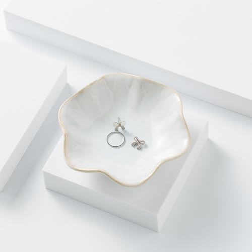 Lotus Leaf Ceramic Jewelry Dish Set - Unique Ring & Necklace Holder