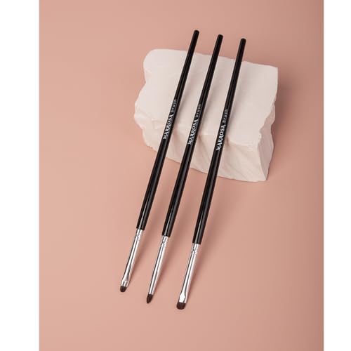 MARROSA Small Eyeshadow Brushes Set - Natural Pony Hair Mini Smudge Brush