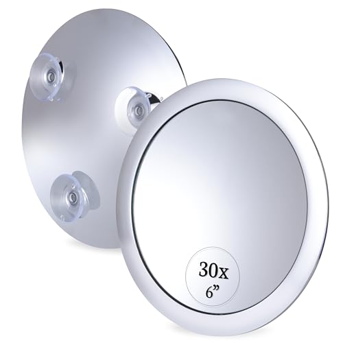 MIRRORVANA 30X Magnifying Makeup Mirror with Suction Cup - 6" Chrome