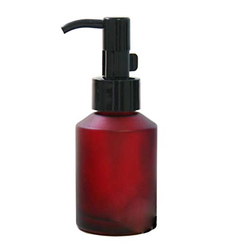 MZUU 60ml Refillable Amber Glass Pump Bottle for Lotion and Serum
