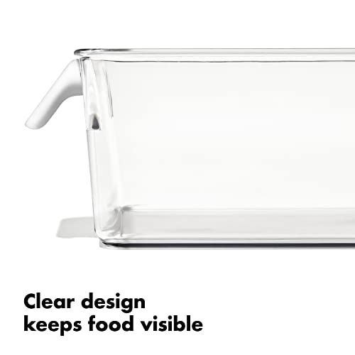 OXO Refrigerator Adjustable Storage Bin, Clear