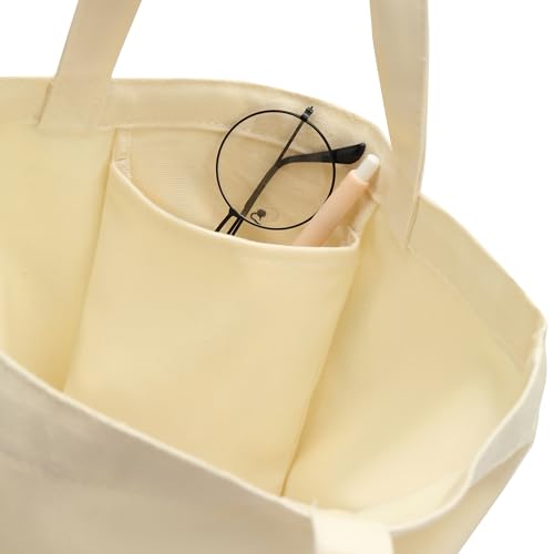 Reusable Canvas Tote Bag for Women - Stylish Grocery & Work Bag