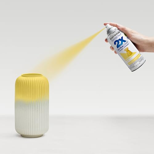 Rust-Oleum Painter's Touch Ultra Cover Spray Paint - Satin Lemon Grass, 12 oz (Pack of 2)
