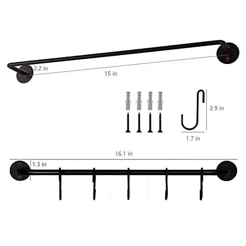 RETOONGKING Wall Mounted Coffee Mug Holder with 5 Removable Hooks - Space-Saving Kitchen & Home Organizer (1pc)