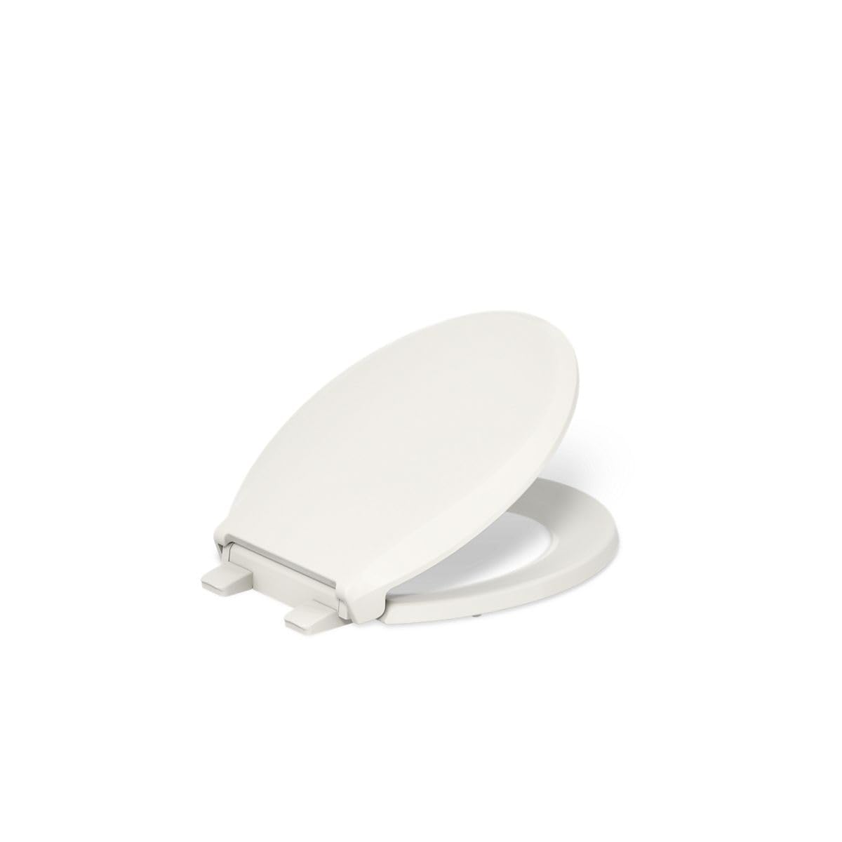 KOHLER K-7316-96 Cachet Quick-Release Round-Front Toilet Seat, Quick Attach Hardware, Easy to Clean, Color-Matched Plastic Hinges, Biscuit