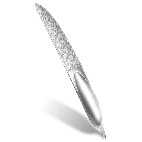 Curved Metal Nail File - Stainless Steel Double-Sided Toenail File