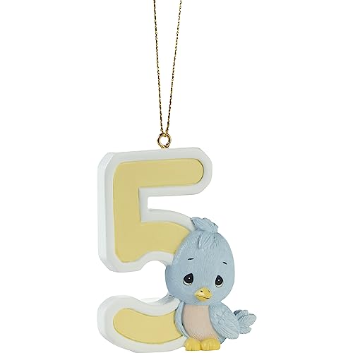 Precious Moments 5th Christmas Bunny Resin Ornament – Personalized