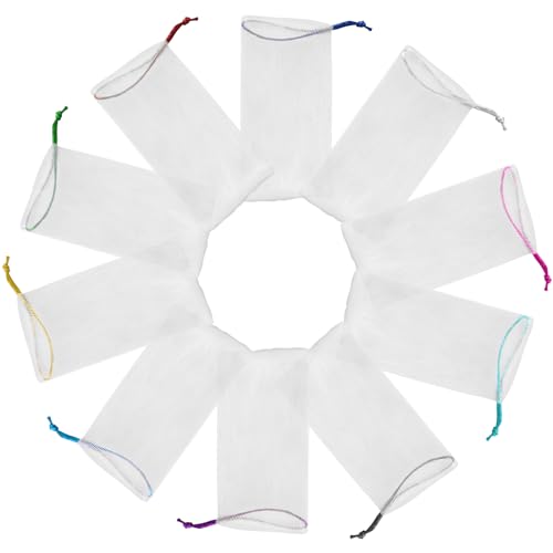 Kootinn Exfoliating Mesh Soap Pouch 10 Pack - Double Layer Foam Net