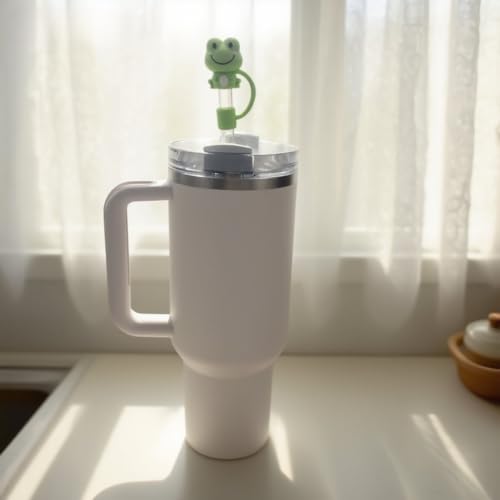 Cute Frog Silicone Straw Cover for Stanley Cup 10mm Straw Topper
