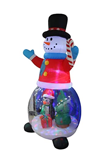 Christmas Party Decorations Bundle with Inflatable Snowman Globe and Campfire Snowman