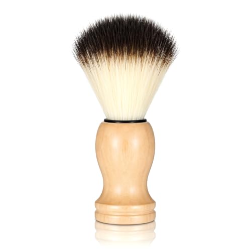 Viliqiou Men's Shaving Brush with Wooden Handle & Soft Synthetic Bristles