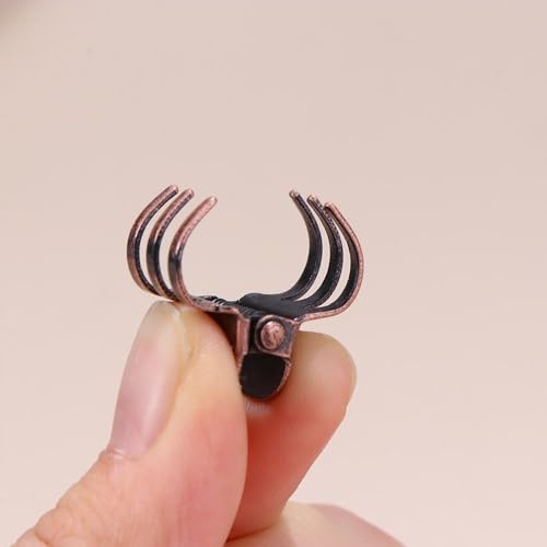 ZGLUZP 5-Pack Bronze Mini Metal Hair Claw Clips for Side Bangs Styling