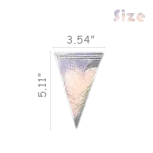 Iridescent Holographic Triangle Pennant Banner - 4 Sets