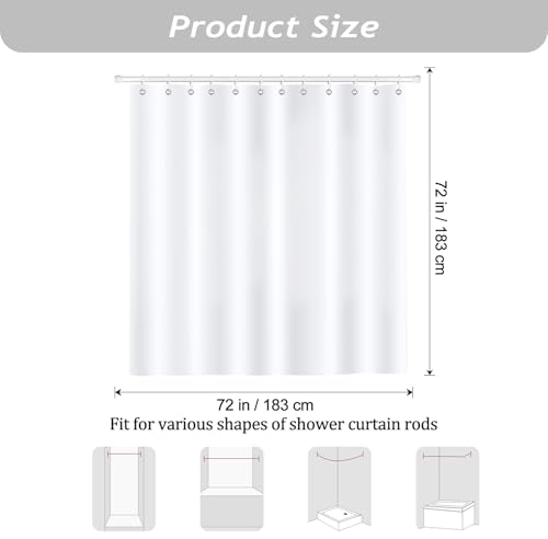 Bonhause Halloween Shower Curtain - Scary Witch & Pumpkin Design, 72x72 Inch Waterproof Polyester