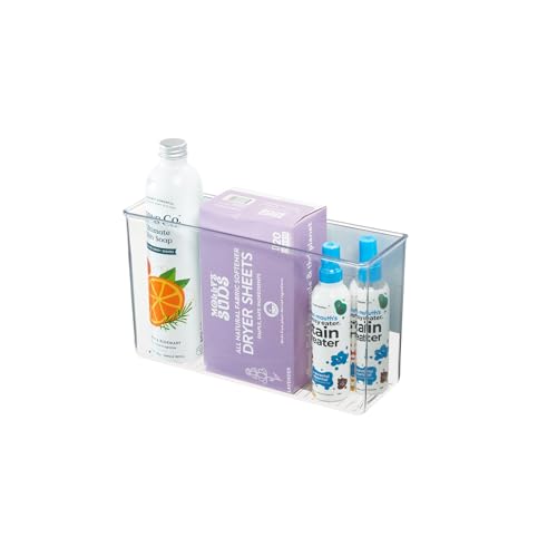 iDesign Magnetic Clear Plastic Organizer Bins for Laundry Storage