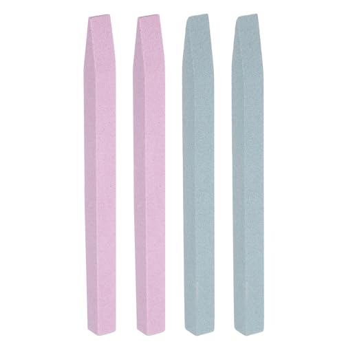 HARFINGTON 4pcs Pumice Stone Nail File & Cuticle Pusher Manicure Tool