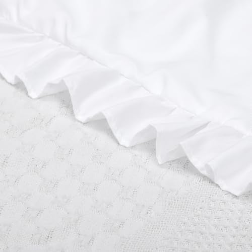 Qianyu 2 Pack Ruffle Pillow Cases - Ultra Soft Microfiber Shams