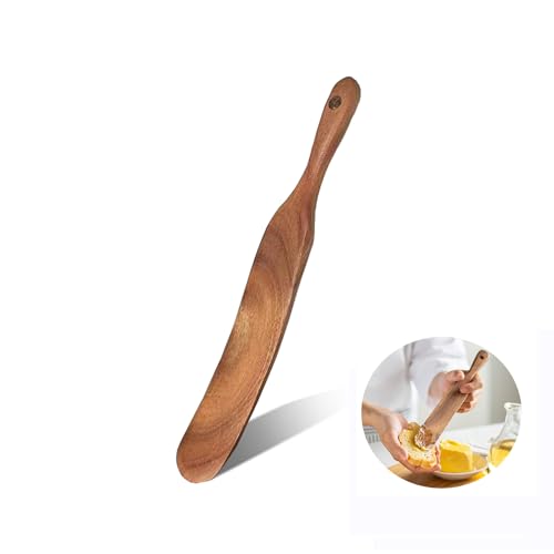 Wooden Spurtle Spatula for Sourdough & Jar Mixing - Ergonomic Design