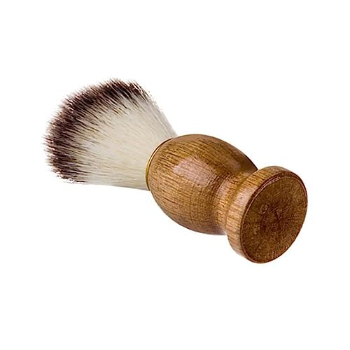 Mens Shaving Brush with Wood Handle and Nylon Bristles Wet Shave Tool