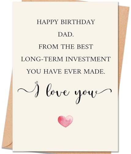 Funny Birthday Card for Dad - Witty Greeting Card from Son or Daughter