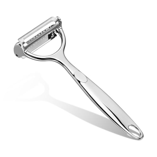 Hadnves 2-in-1 Vegetable Peeler and Grater - Zinc Alloy Slicer