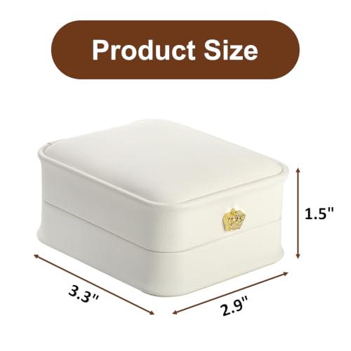 Set of 4 Velvet Necklace Gift Boxes, Compact 3.3" x 2.9" x 1.5"