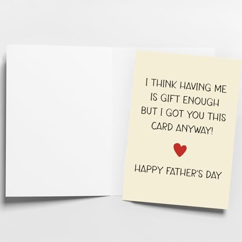 Funny Father's Day Card - Humorous Gift for Dad & Grandpa