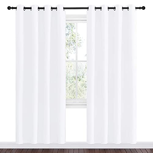 NICETOWN White Room Darkening Curtains - 55 x 78 Inch Grommet Panels (Set of 2)
