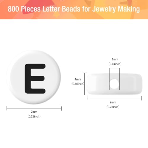 ARTDOT 800-Piece Alphabet E Beads for DIY Friendship Bracelets