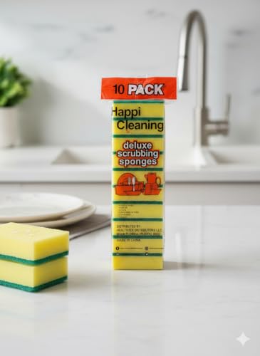 Happi Cleaning Heavy-Duty Scrubbing Sponges - 10 Pack