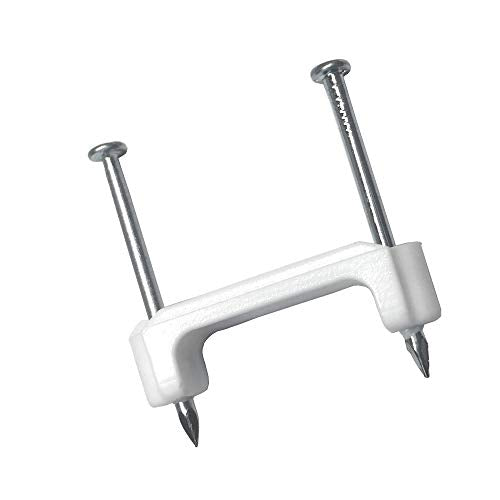 Gardner Bender ½ Inch Plastic Cable Staples 500 Pack for 14/2, 12/2, 10/2 NM Cable, White