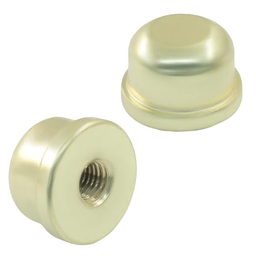 Gold Metal Lamp Finials - 2 Pack, 1/4-27 Thread for Table & Floor Lamps
