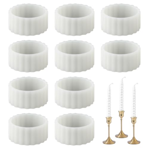 20 Pcs Silicone Candle Grippers - Beige Candle Base Sleeves