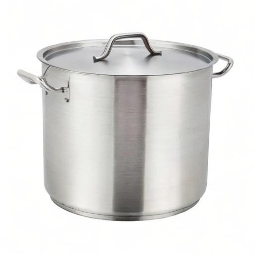 Winco Heavy-Duty Stainless Steel Stock Pot with Cover, 8 Quart