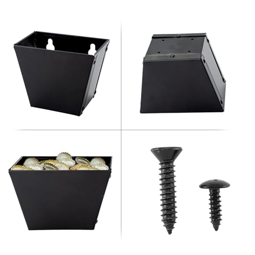 Wall Mounted Bottle Cap Catcher - Stainless Steel Beer Cap Collector