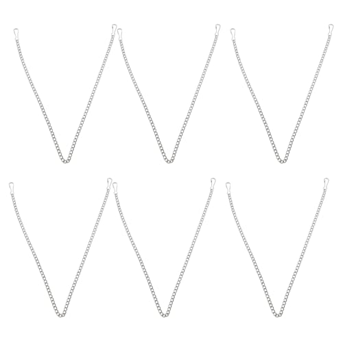 6 Pcs 20-Inch Stained Glass Window Hanging Chains with Hooks