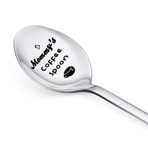 Engraved Stainless Steel Coffee Spoon for Mom - Funny Gift from Kids
