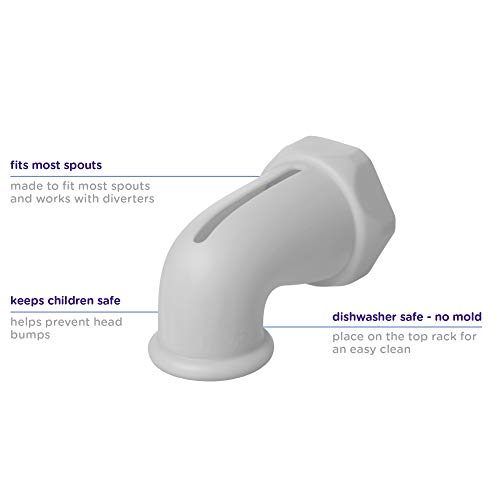 Ubbi Soft Silicone Bathtub Spout Guard - Gray Baby Bath Safety Cover
