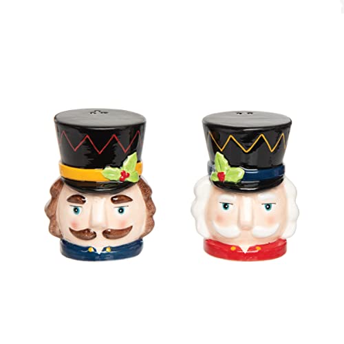 Christmas Nutcracker Soldiers Salt & Pepper Shaker Set - Dolomite Ceramic