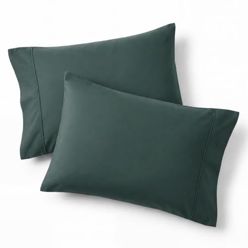 Bedsure Queen Pillow Cases Set of 2 - Forest Green, 20x30 Inches