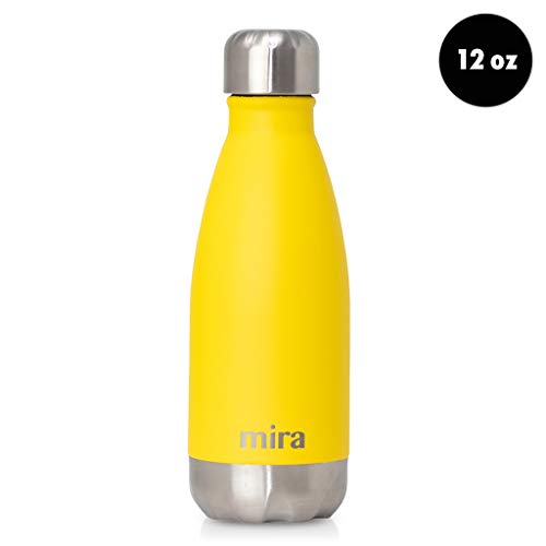 MIRA 12 oz Insulated Stainless Steel Water Bottle - Lemon Yellow