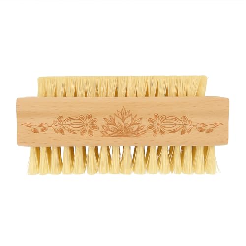 Menesia Wooden Nail Brush - Natural Wood Hand and Fingernail Scrubber