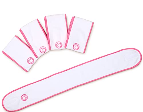 Fushay Spa Headband 5 Pack - Soft Terry Cloth Makeup & Facial Hair Bands