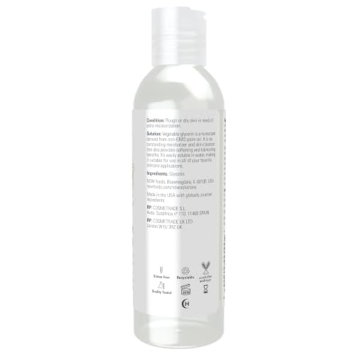 NOW Solutions 100% Pure Vegetable Glycerin Skin Care Moisturizer - 4 Oz