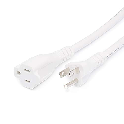 Amazon Basics 3-Foot Extension Cord, 2-Pack - 13 Amps, Indoor Use